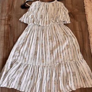 Striped White Pineapple Dress